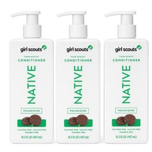 Native Girl Scouts Thin‎ Mints Conditioner Volumizing 16.5oz Lot of 3 New